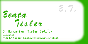 beata tisler business card